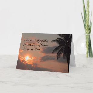 Sympathy Card for Sister in Law with Sunset