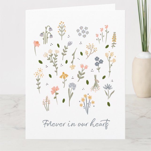 Sympathy Card Forever in Our Hearts Grief and Loss (Front)