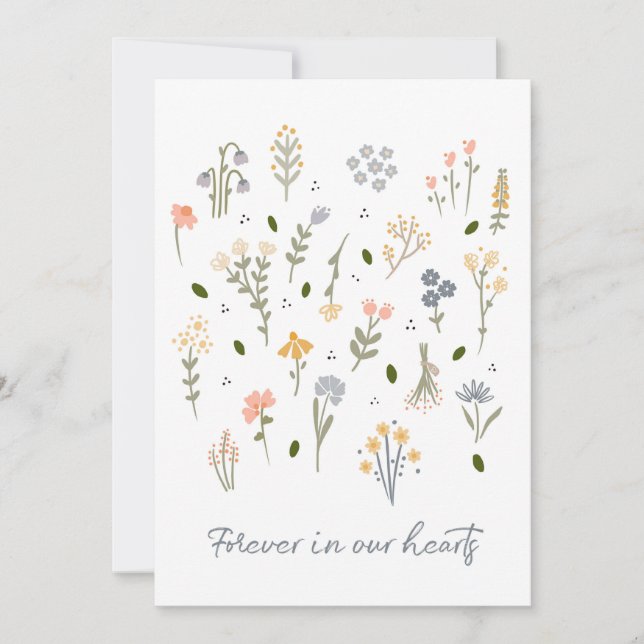 Sympathy Card Forever in Our Hearts Grief and Loss (Front)