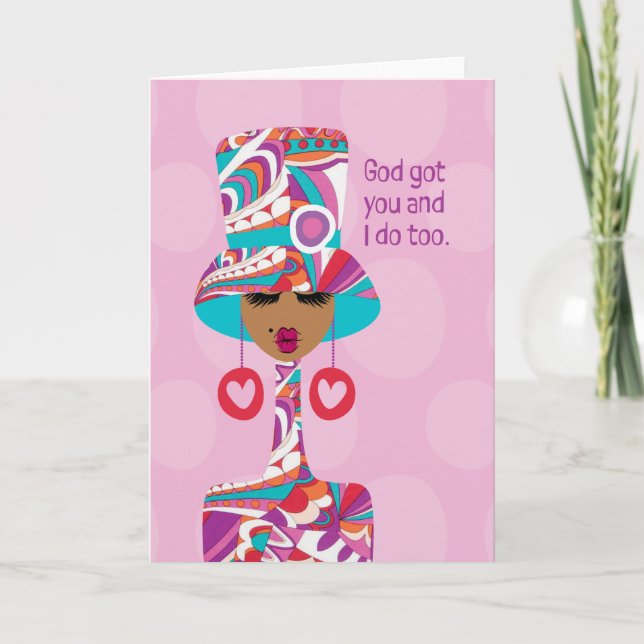 Sympathy Card - God got you and I do too (Front)