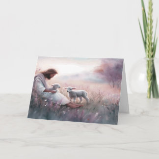 Sympathy Card Lord Jesus and lambs