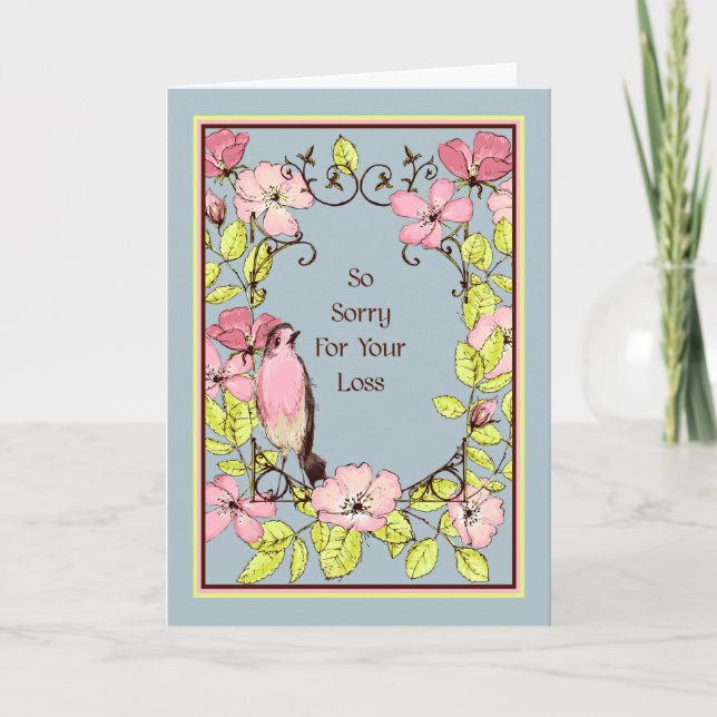 Sympathy Card, Loss of Pet Bird Card (Front)