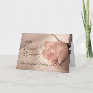 Sympathy card on the death of a wife