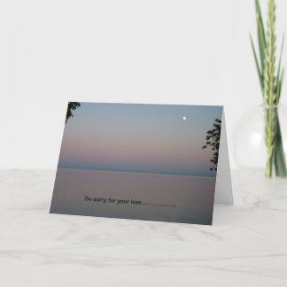 Sympathy Card, Pink sunset Card