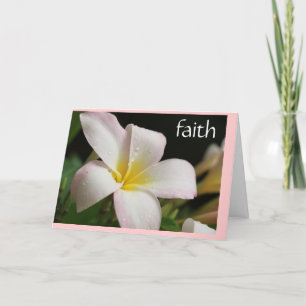 Sympathy Card: Plumeria w Scripture verse on Faith Card