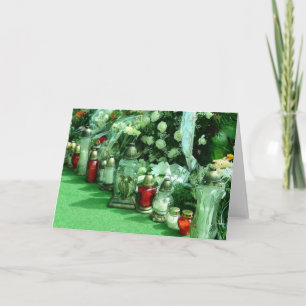 Sympathy Card Polish funeral BLANK INSIDE