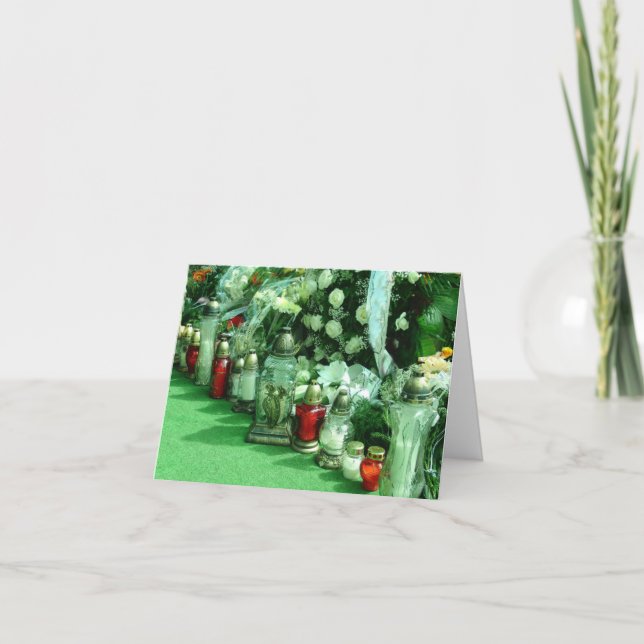 Sympathy Card Polish funeral Let Their Memory Be (Front)