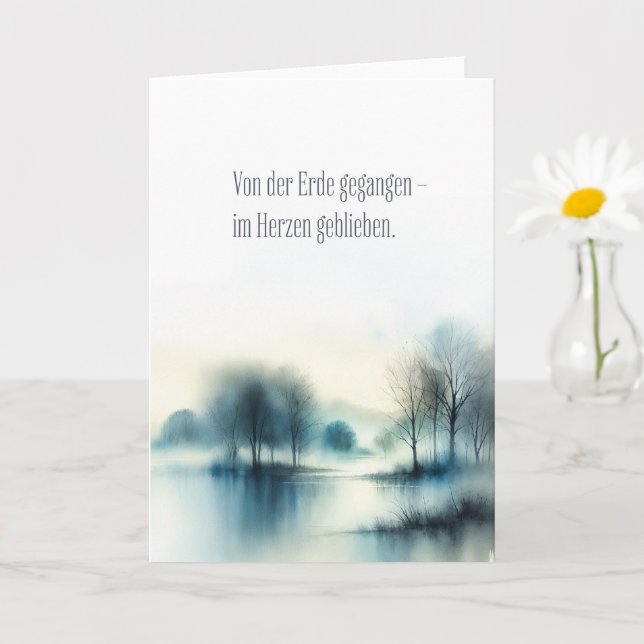 Sympathy card 'remained in our hearts' (Small Plant)