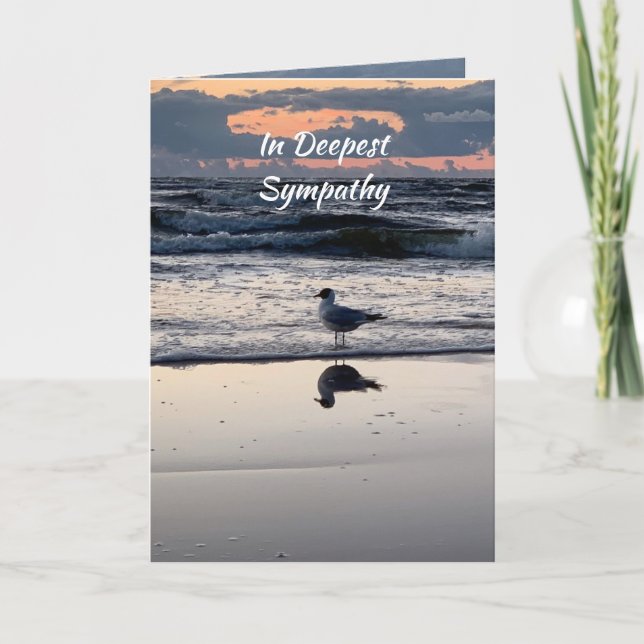 Sympathy Card Sunset Water Reflection Sky Cloud  (Front)
