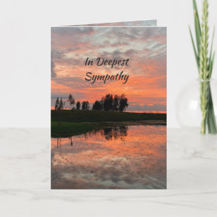 Sympathy Card Sunset Water Reflection Sky Cloud
