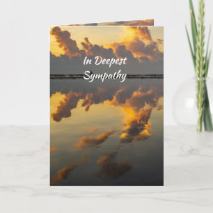 Sympathy Card Sunset Water Reflection Sky Cloud