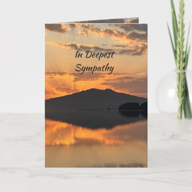 Sympathy Card Sunset Water Reflection Sky Cloud  (Front)