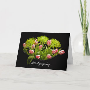 Sympathy Card Tulips Flower Arrangement