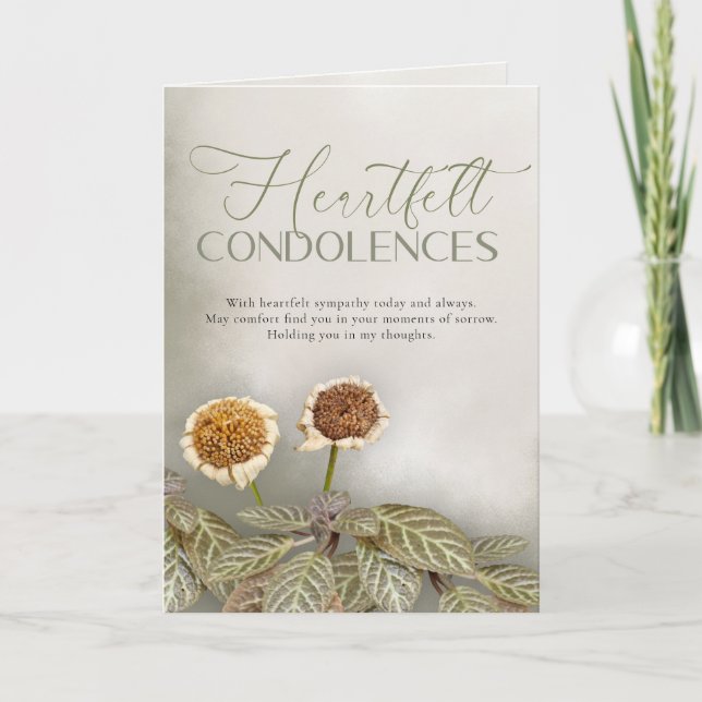 Sympathy Card with Customizable Message  (Front)