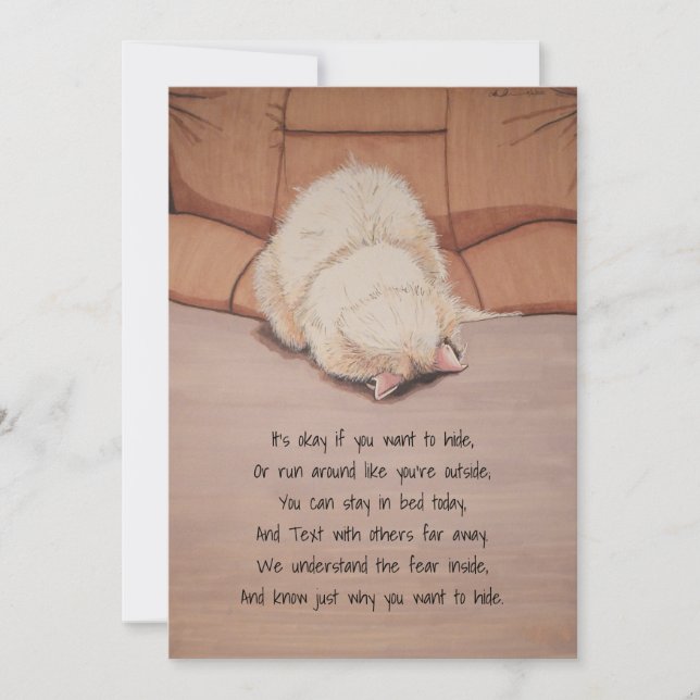 Sympathy card with poem: I'll Be There for You (Front)