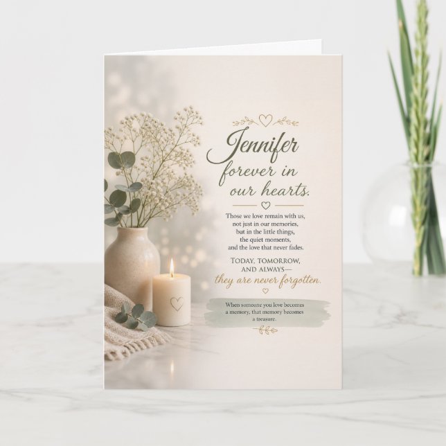 Sympathy Cards Personalized (Front)