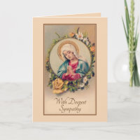 Sympathy Catholic Mass Offering Card