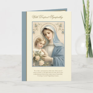 Sympathy Condolence Virgin Mary Jesus Card