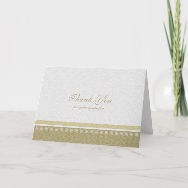 Sympathy Death Thank You Card - Classic Elegance (Front)