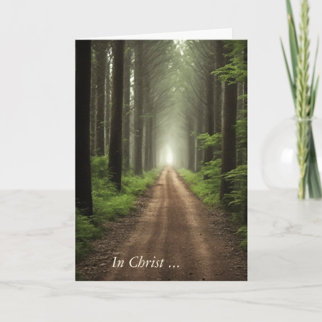 Sympathy Dirt Road In Forest  Card (Front)