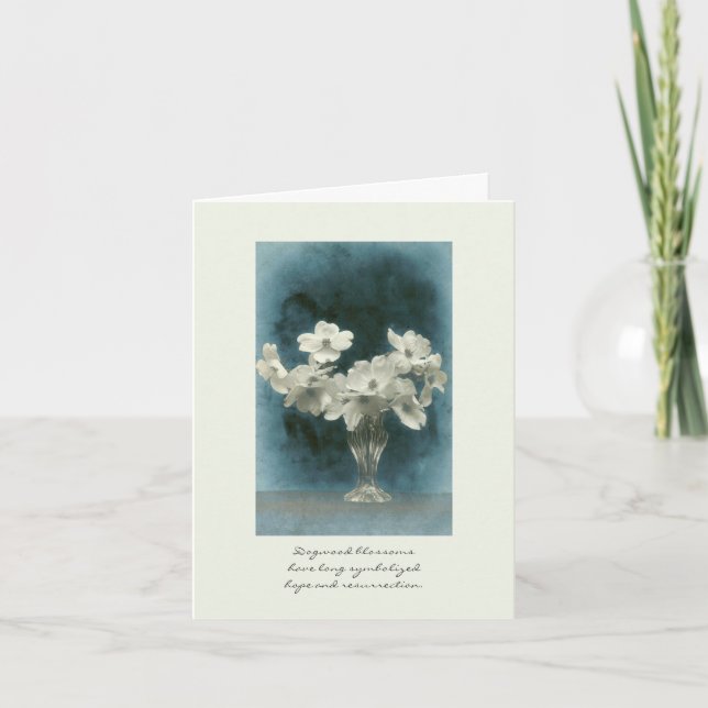 Sympathy Dogwood Symbolizes Hope Card (Front)