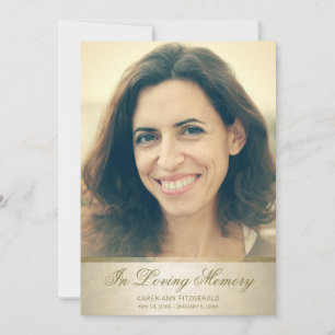 Sympathy Elegant Gold Script Photo Thank You Card
