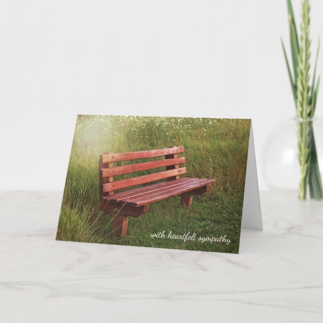 Sympathy Empty Bench In Sunshine Card (Front)