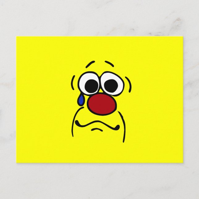 Sympathy Face Grumpey Postcard (Front)