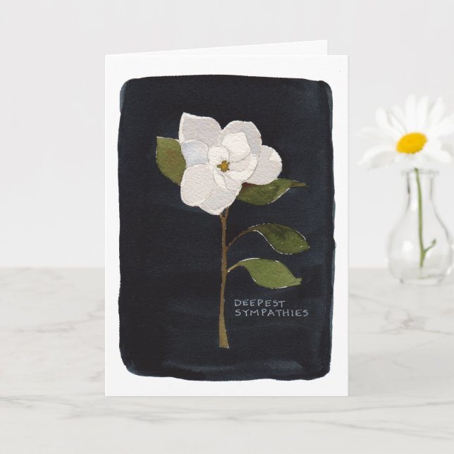Sympathy Folded Card with Flower 2 (Small Plant)