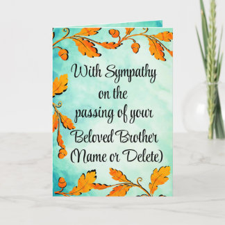 Sympathy for a Brother Card