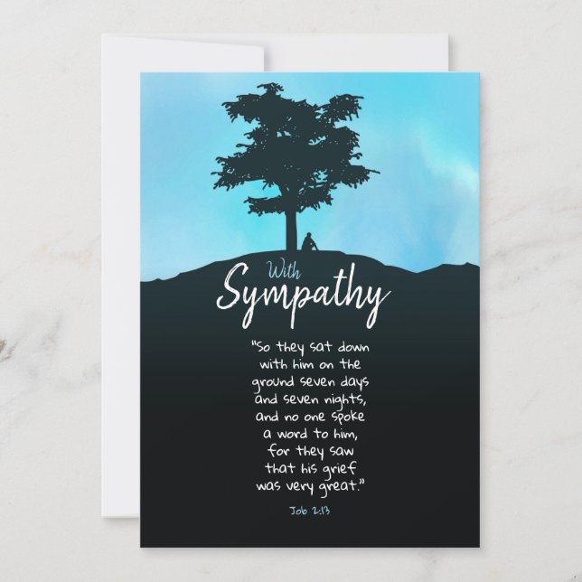 Sympathy for Grief too Great for Words Card (Front)