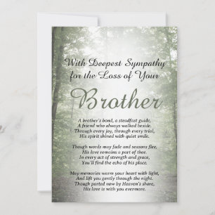 Sympathy for Loss of a Brother Card