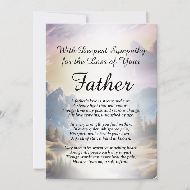 Sympathy for Loss of a Father Card (Front)