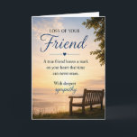 Sympathy for Loss of a Friend Card<br><div class="desc">A beautiful and comforting memorial sympathy card to help heal a grieving heart. Customize with your own message/s.  Great sympathy design for celebration of life,  funerals,  memorials,  wakes and more.</div>