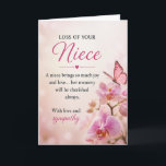 Sympathy for Loss of a Niece Card<br><div class="desc">A beautiful and comforting memorial sympathy card to help heal a grieving heart. Customize with your own message/s.  Great sympathy design for celebration of life,  funerals,  memorials,  wakes and more.</div>