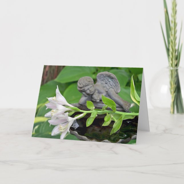 Sympathy for Loss of Baby or Child, Hosta Blooms Card (Front)