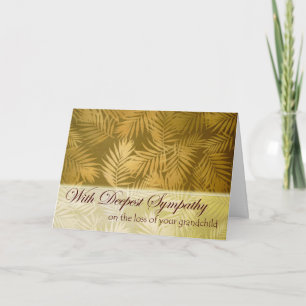 Sympathy for Loss of Grandchild, Palm Fronds Card