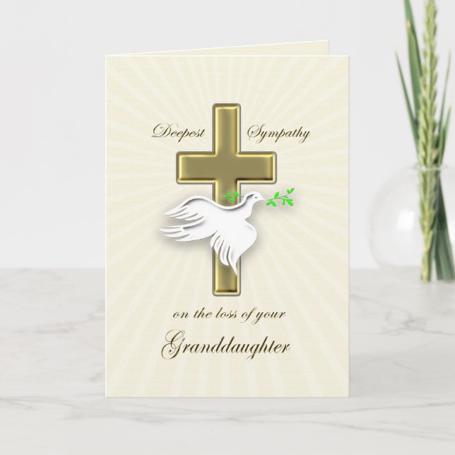 Sympathy for loss of granddaughter card (Front)