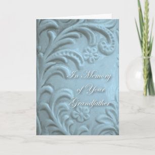 Sympathy for Loss of Grandfather, Blue Plant Forms Card