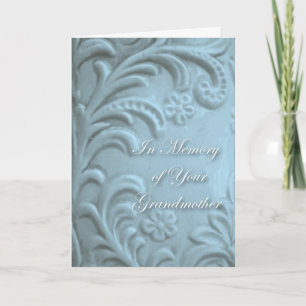 Sympathy for Loss of Grandmother, Blue Plant Forms Card