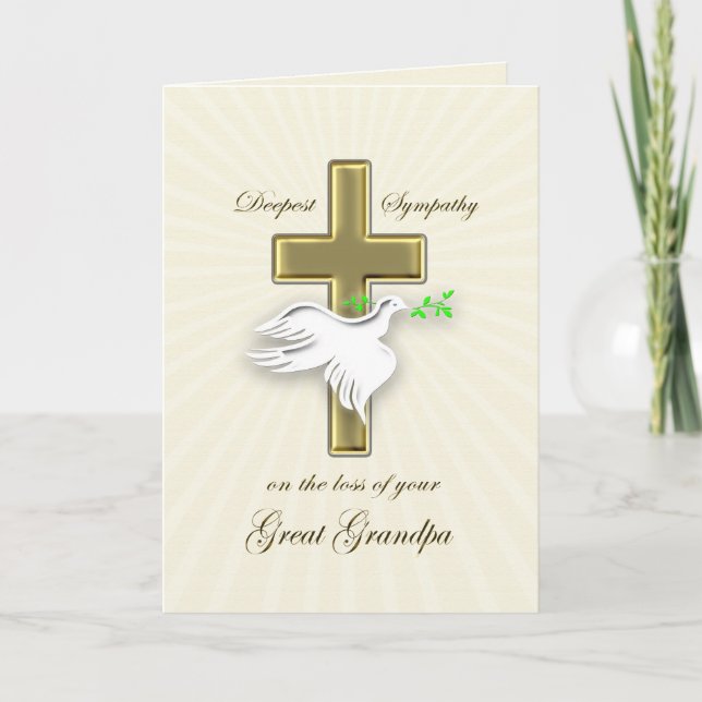Sympathy for loss of greatgrandpa card (Front)