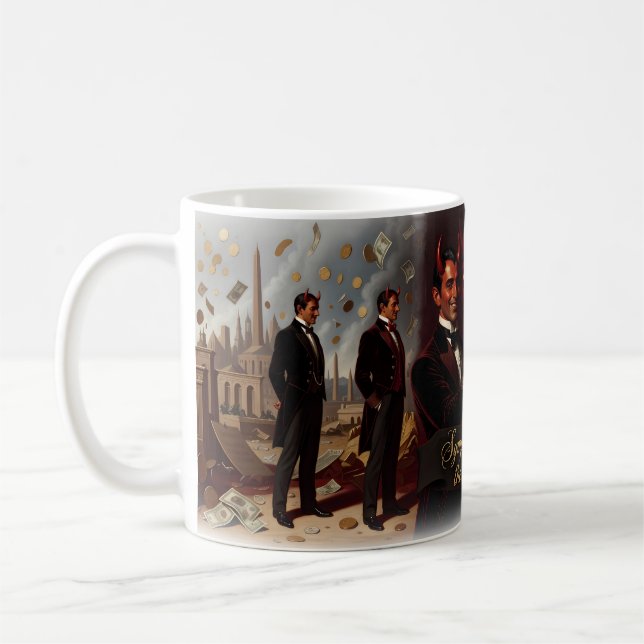 Sympathy for the Devil Tuxedo Dark Charm Mug (Left)