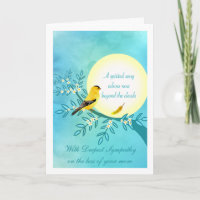 Sympathy for the Loss of Mom, Goldfinch Bird
