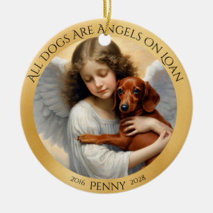 Sympathy For the Loss Of Your Dachshund Round  Ceramic Ornament