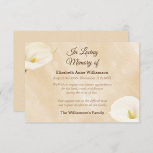 Sympathy Funeral Lily Flowers Thank You