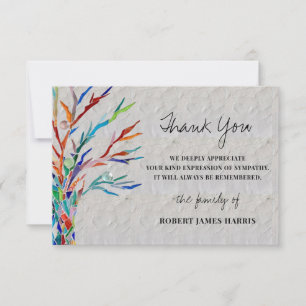 Sympathy Funeral Memorial Thank You