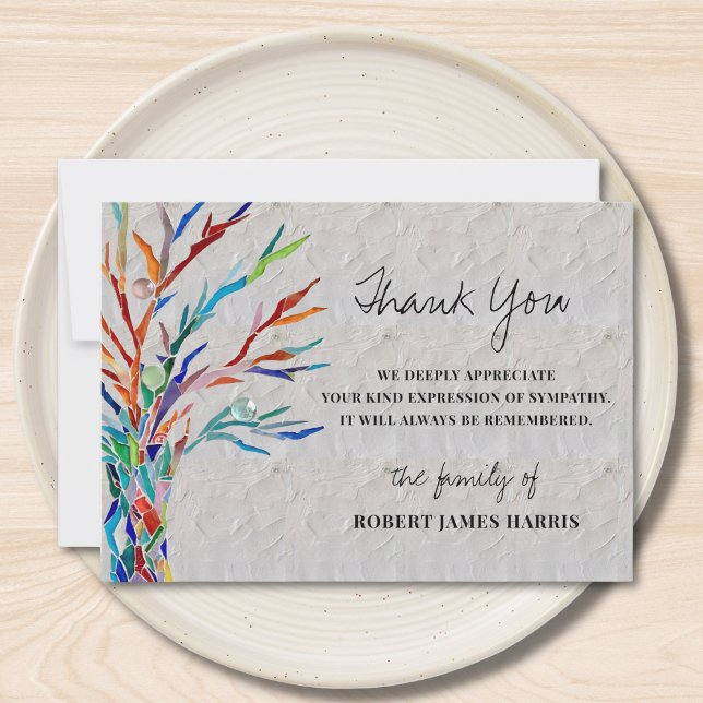 Sympathy Funeral Memory Thank You Card (Creator Uploaded)