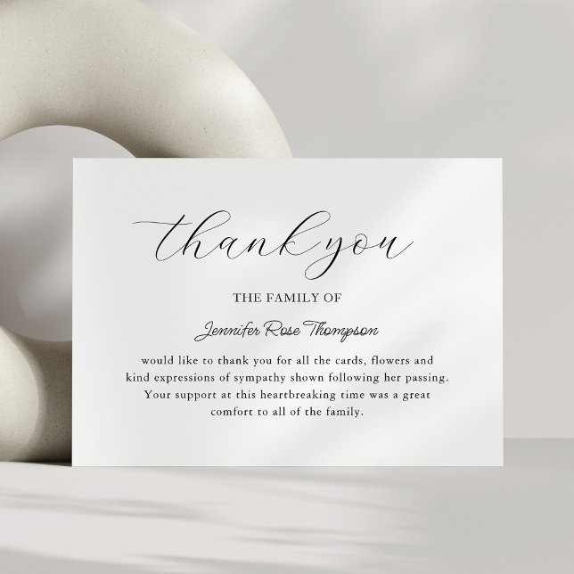 Sympathy Funeral Merci Cartes (Créateur téléchargé)