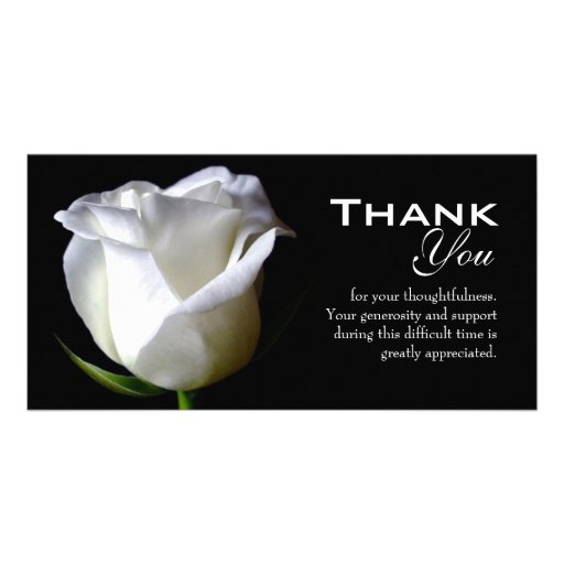 Sympathy / Funeral Thank You Photo Card | Zazzle