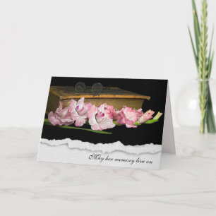 Sympathy Gladiolus on Old Bible  Card